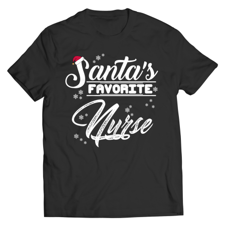 Santas Favorite Nurse  Christmas Nurse T-shirt