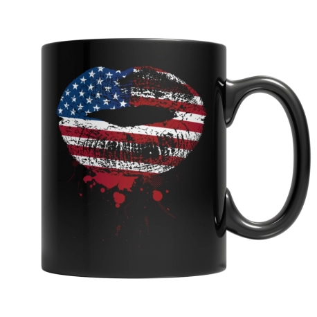 Custom Coffee Mugs - Patriotic Lips