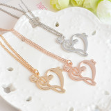 Heart Shaped Musical Note Necklace