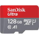 SanDisk Ultra (128GB) MicroSDHC 100mb/s Memory Card + SD Adapter, Class 10