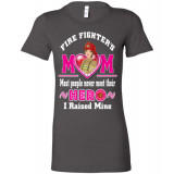 Fire Fighters Mum Pink Hero Text Bella Tees