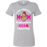 Fire Fighters Mum Pink Hero Text Bella Tees