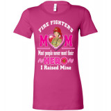 Fire Fighters Mum Pink Hero Text Bella Tees