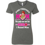 Fire Fighters Mum Pink Hero Text Bella Tees