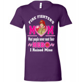 Fire Fighters Mum Pink Hero Text Bella Tees