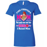 Fire Fighters Mum Pink Hero Text Bella Tees