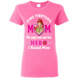 Fire Fighters Mums Hero (Hot Pink Text) Gildan Teeshirt