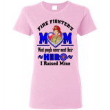 Fire Fighters Mums Hero (Banging Blue Txt) Gildan Teeshirt