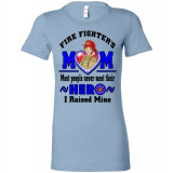 Fire Fighters Mum Blue Txt Hero Bella Teeshirt