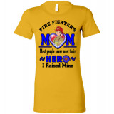 Fire Fighters Mum Blue Txt Hero Bella Teeshirt