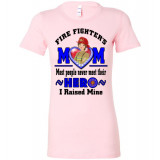 Fire Fighters Mum Blue Txt Hero Bella Teeshirt