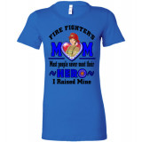 Fire Fighters Mum Blue Txt Hero Bella Teeshirt