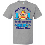 Fire Fighter Hero Dad Blue Black txt