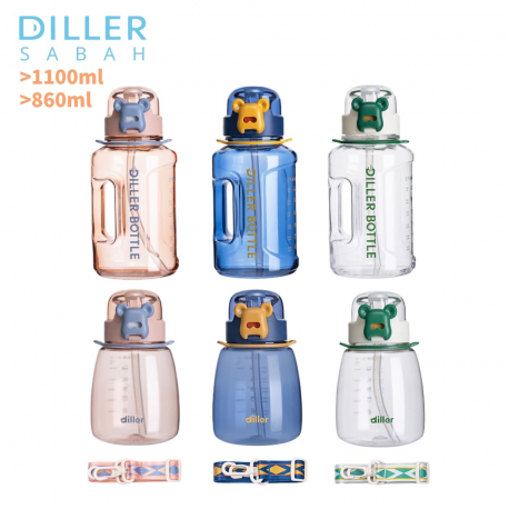 Diller BearClick High Quality Multifunction Tritan Water Bottle D2304 (860ml/1100ml)