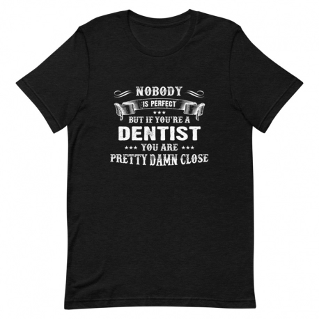 Dentist T-Shirt - Nobody is perfect but is you're a Dentist you are pretty damn close