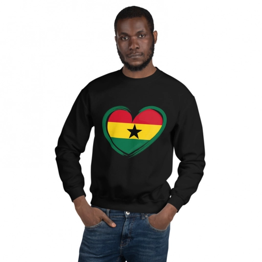 Men's Ghana Pride Heart Sweatshirt