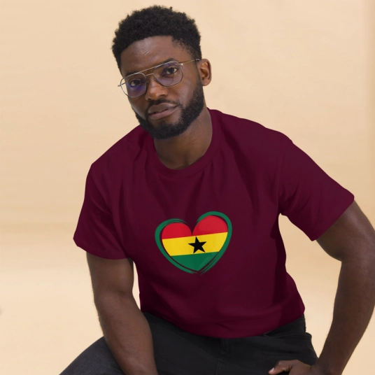 Men's Ghana Pride Heart Classic Tee