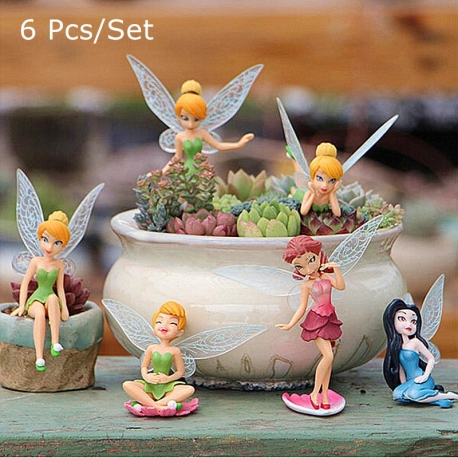 6 pieces of flower fairy miniature