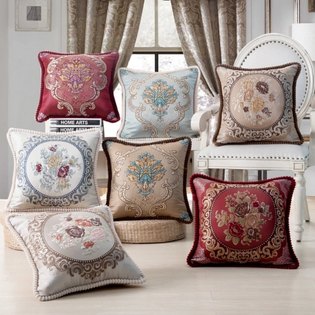 Embroidered Cushion Cover Lace Home Decor