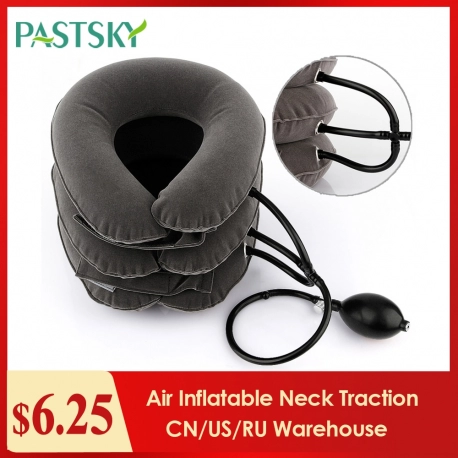 Air Inflatable Cervical Collar Neck Traction Tractor Support Massage Pillow Pain Relief Relax Health Care Neck Head Stretcher