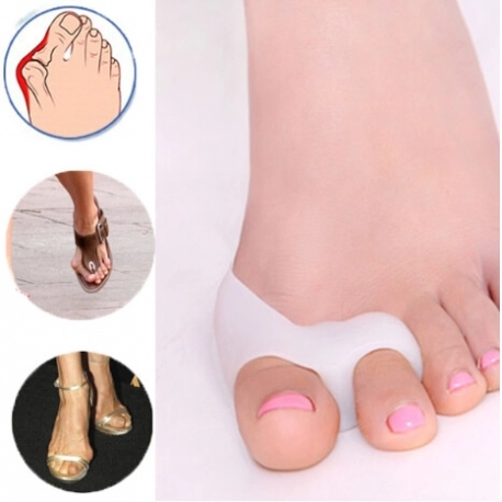 1Pair Silicone Two Hole Toe Separator Thumb Protector