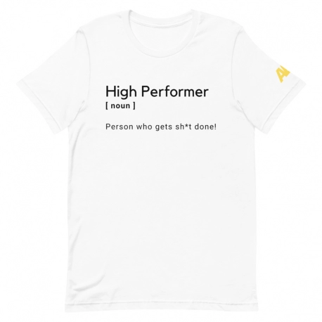 AEX Collection - White High Performer Unisex T-Shirt