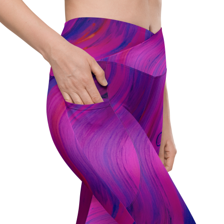 Crossover leggings with pockets