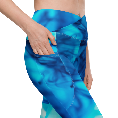 Crossover leggings with pockets
