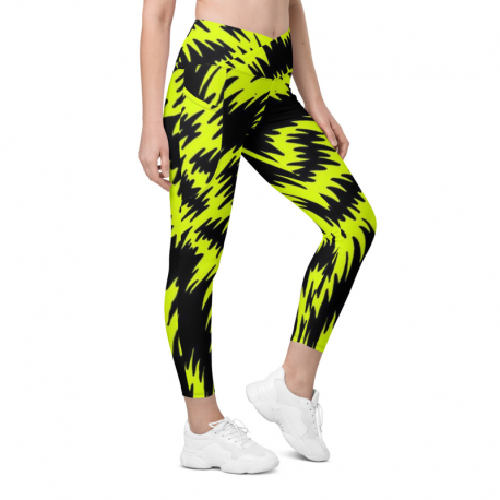 Crossover leggings with pockets