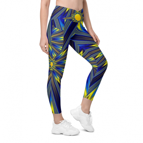 Crossover leggings with pockets