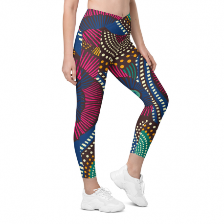 Crossover leggings with pockets