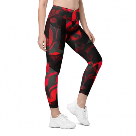 Crossover leggings with pockets