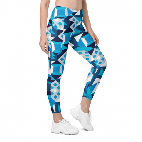 Crossover leggings with pockets