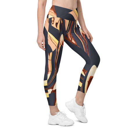 Crossover leggings with pockets