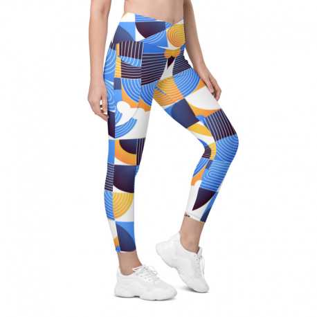 Crossover leggings with pockets