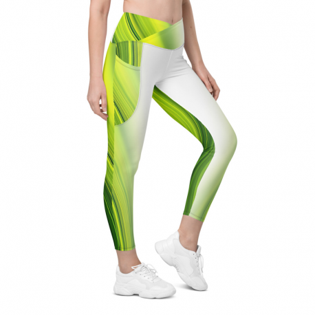 Crossover leggings with pockets