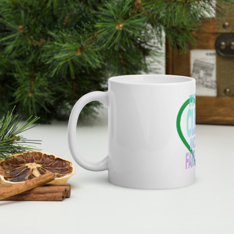 White Glossy Mug - Cleanse (green heart)