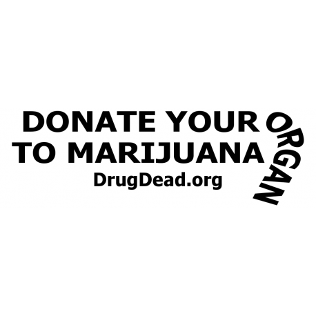 Donate Organ Marijuana Bumper Sticker
