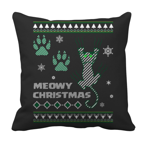 Limited Edition  Meowy Christmas Pillow Case