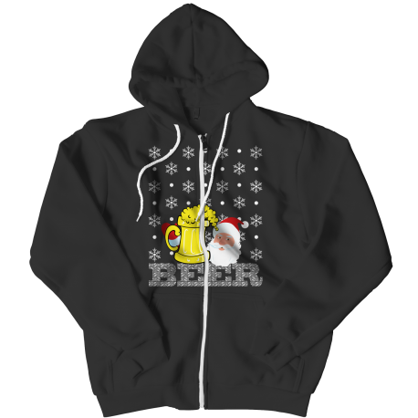 Limited Edition  Beer Christmas (2) Zipper Hoodie