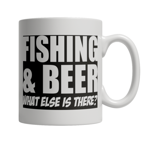 Limited Edition  Fishing and Beer What Else is There White Mug