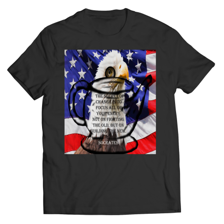 Limited Edition Veterans Day  Teapot  Eagle  US Flag  Socrates Shirt