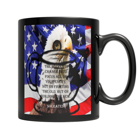 Veterans Day  US Flag  Socrates  Eagle Cup  Teapot Mug