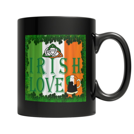 Irish Love  St. Patrick's Day Black Mug