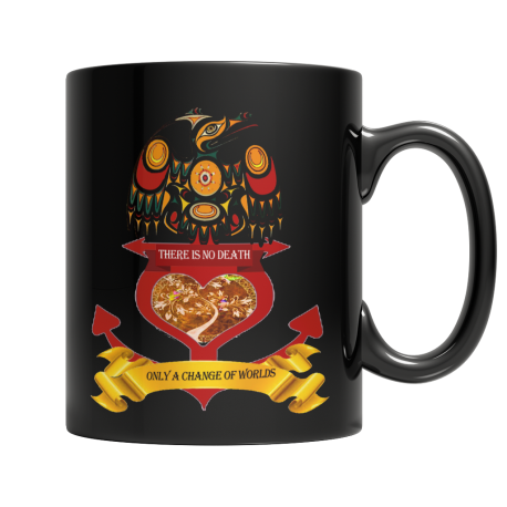 Change Of Worlds Black Mug  Native American