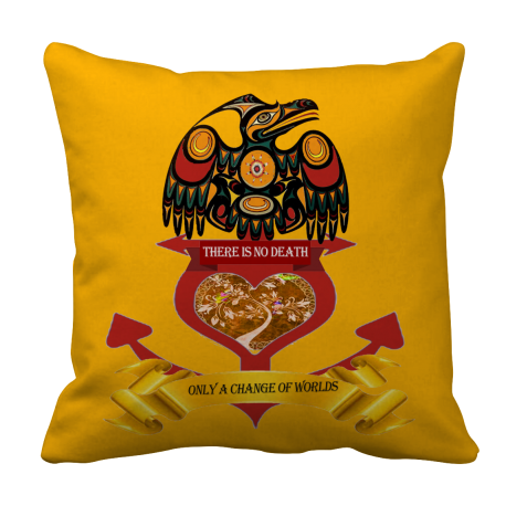 Change of Worlds Pillow Case  Native American