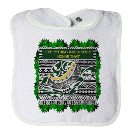 Turtle Spirit Baby BIb  Native American Baby Bib