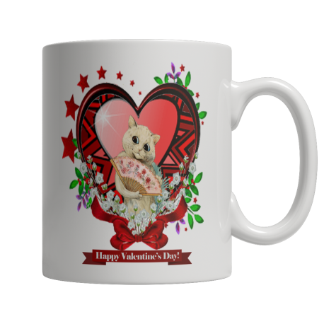 Valentine's Day Red Heart Star Mug