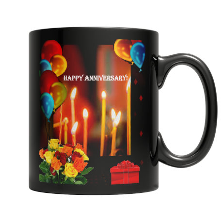 Happy Anniversary Dark Mug