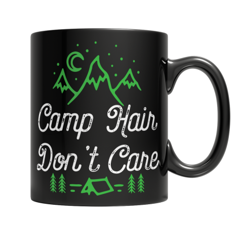 Camp Hair Don't Care Dark Mug